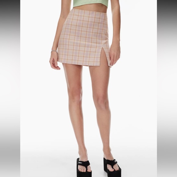 Sunday Best Tatiana Skirt in Iris Blue/Orchid Pink Plaid - Picture 4 of 10